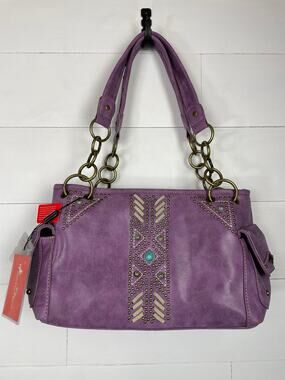 NWT Montana West Purple Sky Concealed Carry Satchel Purse Handbag BG119